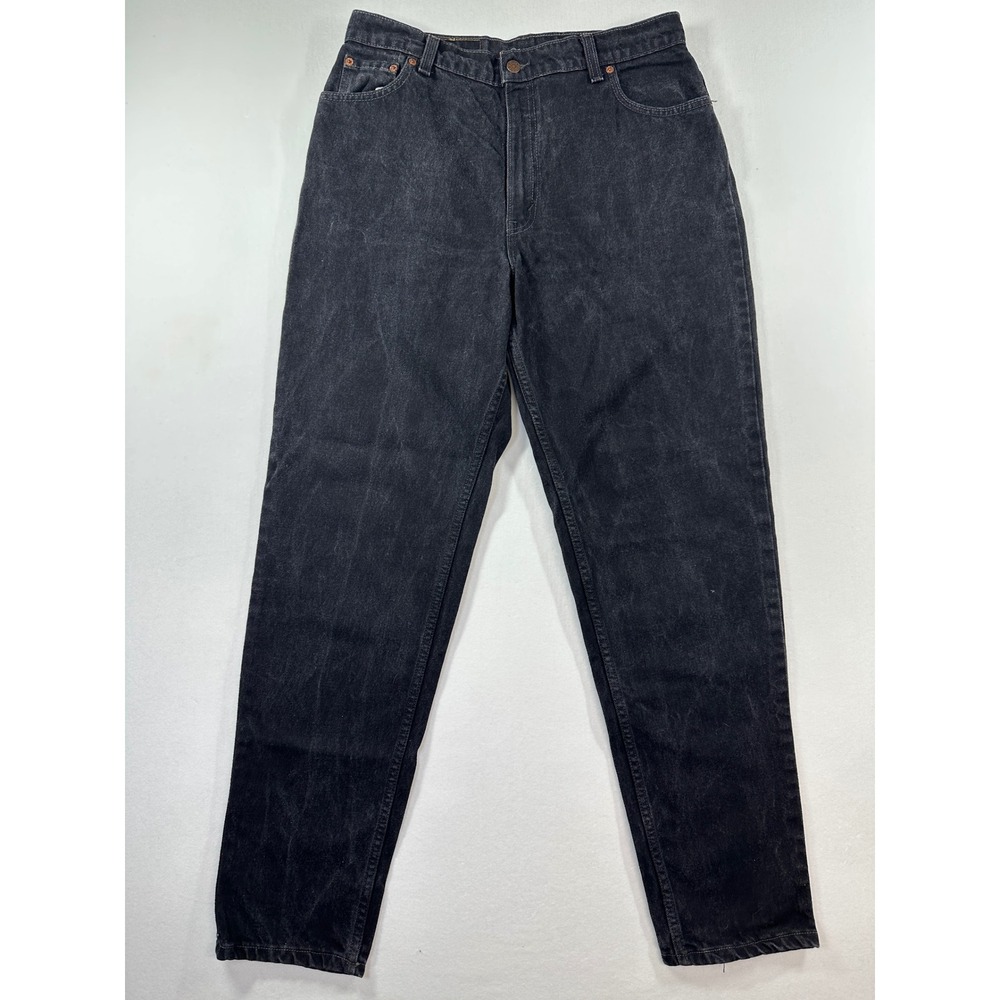 Vtg 90s Levi's‎ 550 Relaxed Tapered Leg High Rise Black Denim Jeans Sz 16L 33x33